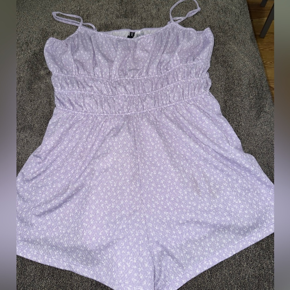 Divided Lavender Floral Jumpsuit